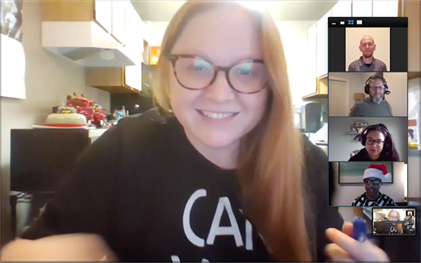 Haley La Team Meeting over Zoom
