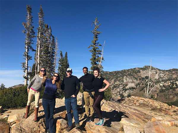 Team Building team photo hiking in the Wasatch Mountains